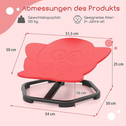 Children's 360 Sensory Swivel Chair, Red Elephant Design