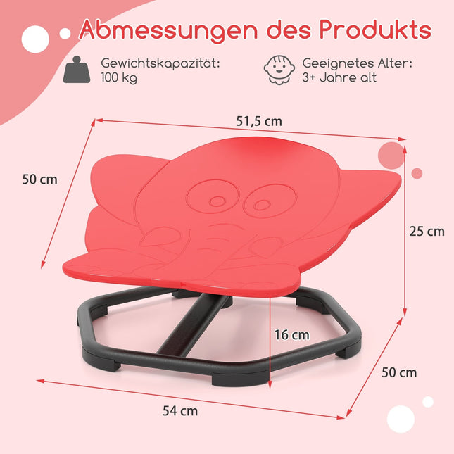 Children's 360 Sensory Swivel Chair, Red Elephant Design