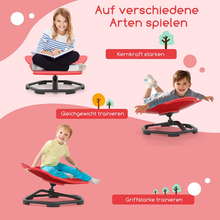 Children's 360 Sensory Swivel Chair, Red Elephant Design