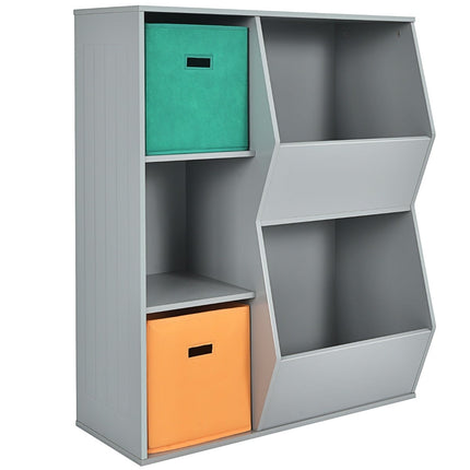 Children's 3-Tier Storage Shelf with 2 Baskets, MDF