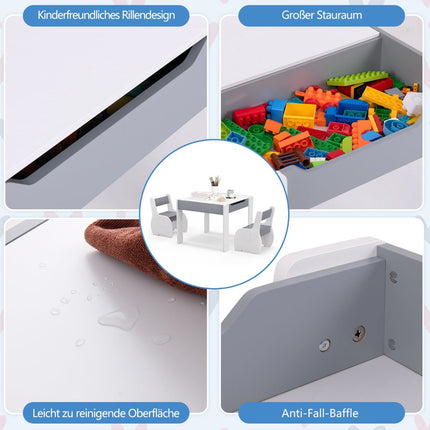 Children's 4-in-1 Activity Table Set with Storage