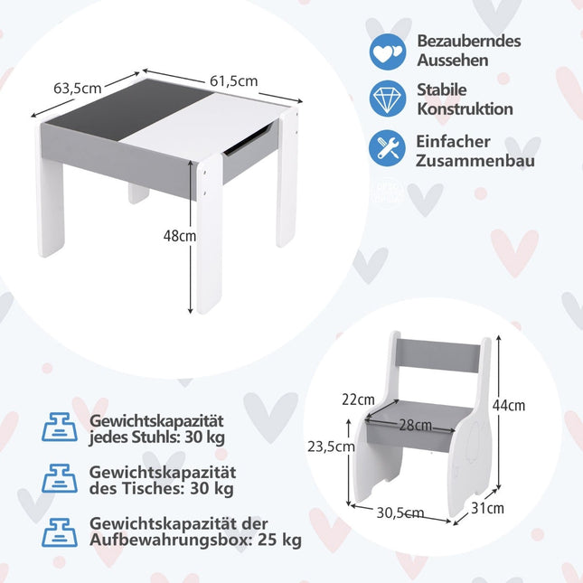 Children's 4-in-1 Activity Table Set with Storage