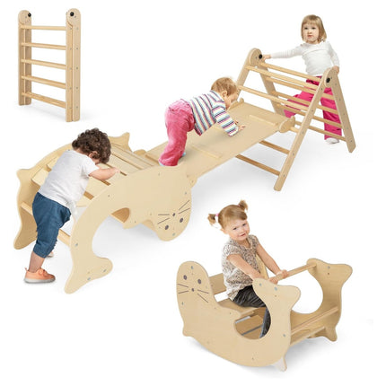 Children's 7-in-1 Climbing Set with Slide, Adjustable