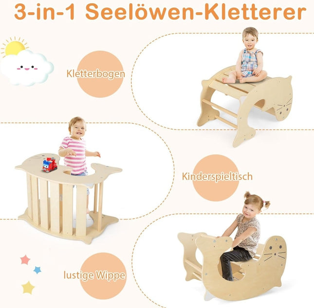 Children's 7-in-1 Climbing Set with Slide, Adjustable