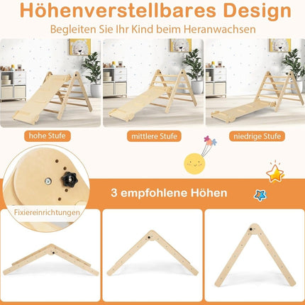 Children's 7-in-1 Climbing Set with Slide, Adjustable