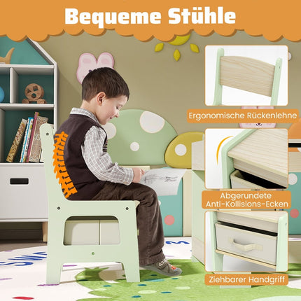 Children's Activity Table Set with Reversible Top & Storage