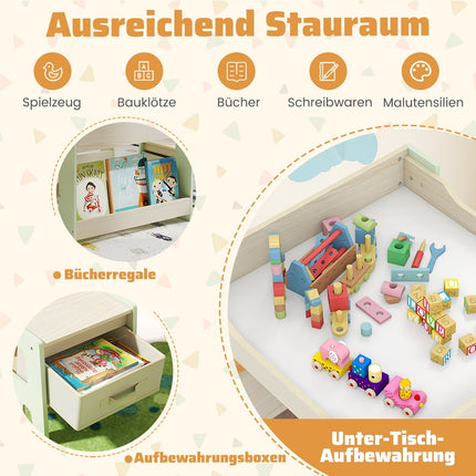 Children's Activity Table Set with Reversible Top & Storage