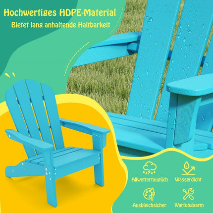 Children's Adirondack Chair, HDPE, Ergonomic Backrest