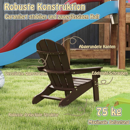 Children's Adirondack Chair, HDPE, Ergonomic Backrest