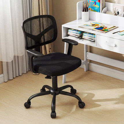 Children's Adjustable Desk Chair with Lumbar Support, Black
