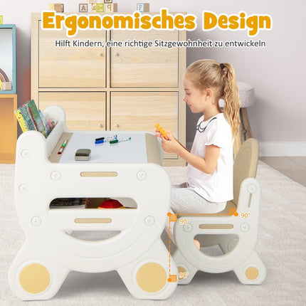 Children's Adjustable Drawing Table and Chair Set