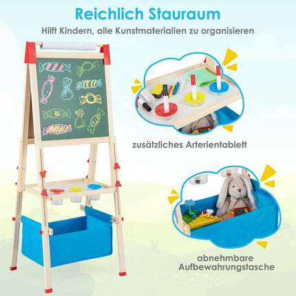 Children's Adjustable Easel with Magnetic Board & Whiteboard