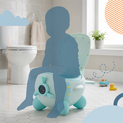 Children's Aeroplane Potty Trainer, Mint, 1-3 Years