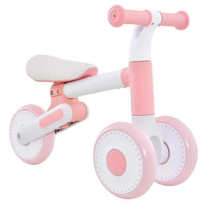 Kinderloopfiets met verstelbare zithoogte en opvouwbaar ontwerp Leerloopfiets vanaf 1 jaar Roze