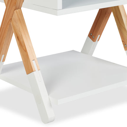 Children's Bedside Table with Open Shelf