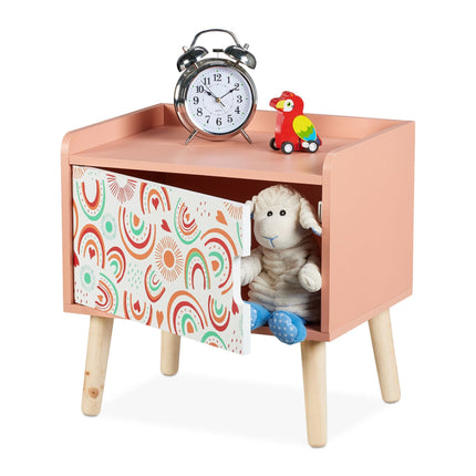 Children's Bedside Table with Storage Cupboard