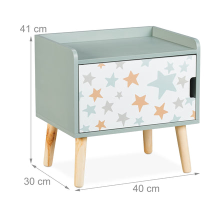 Children's Bedside Table with Storage Cupboard