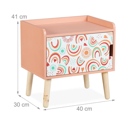 Children's Bedside Table with Storage Cupboard