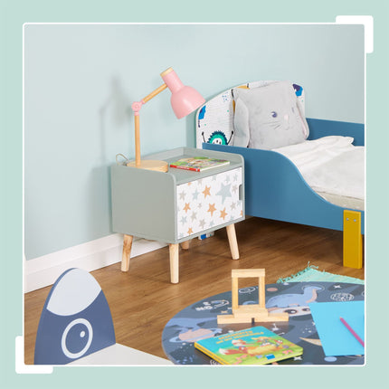 Children's Bedside Table with Storage Cupboard