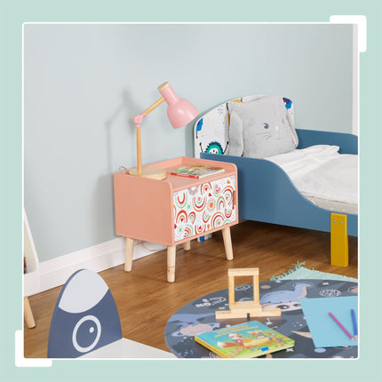 Children's Bedside Table with Storage Cupboard