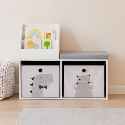 Children's Bench with Bookcase – 3-in-1 Storage Unit