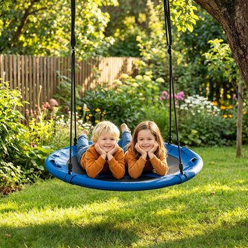 Children's Blue Nest Swing, 100 cm with Cushion & Handles