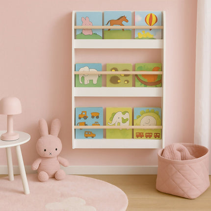 Children's Bookshelf, 3 Shelves, White