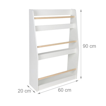 Children's Bookshelf, 3 Shelves, White