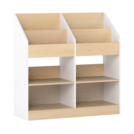 Children's Bookshelf with 4 Cubes & Storage Compartments
