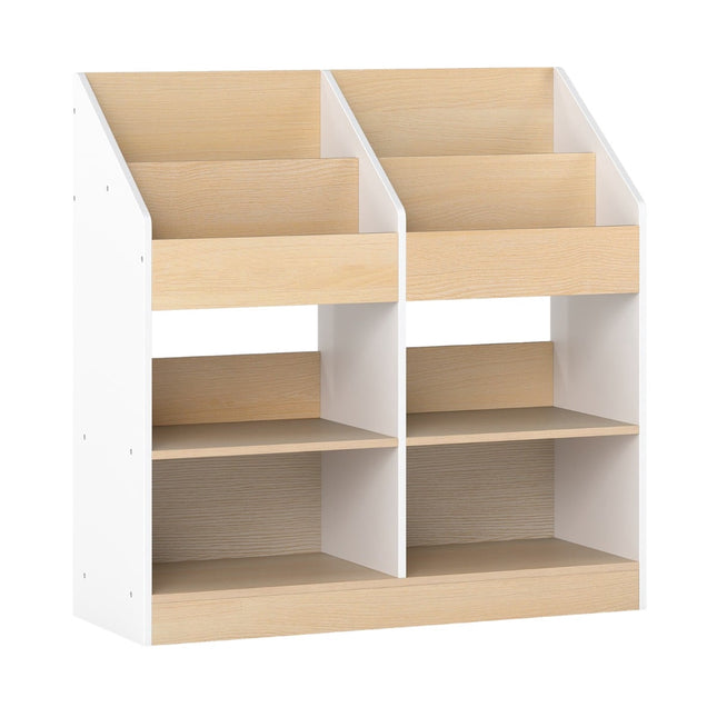 Children's Bookshelf with 4 Cubes & Storage Compartments