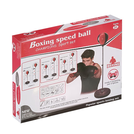 Children's Boxing Set, Punching Bag & Gloves, Adjustable