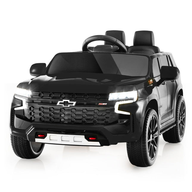 Children's Chevrolet electric car with 2.4G remote control & suspension & lights & music children's car black