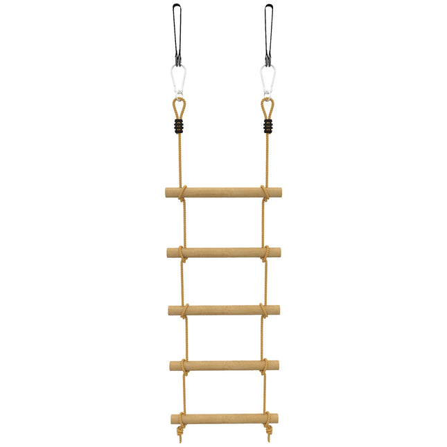 Children's Climbing Rope Set, 5 Wooden Rungs, 1.8m Rope