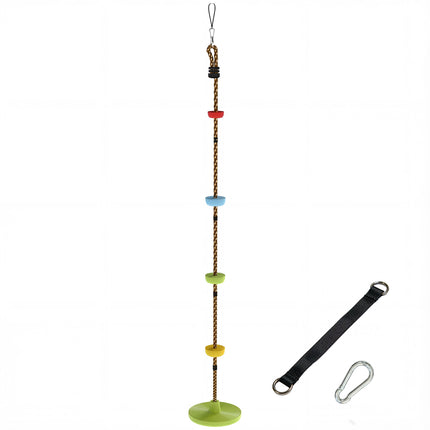 Children's Climbing Rope Set with Disc Swing and Foot Holds