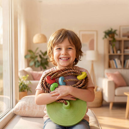 Children's Climbing Rope Set with Disc Swing and Foot Holds