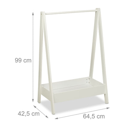 Children's Clothes Rack with Storage Tray