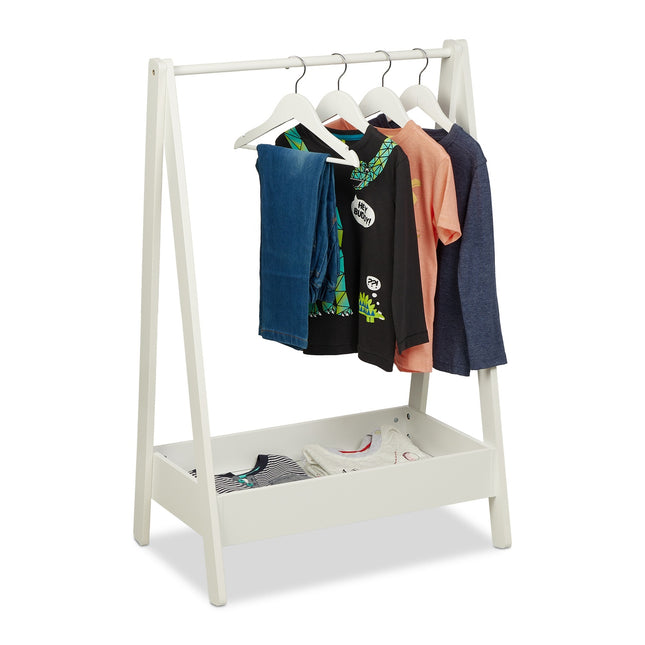 Children's Clothes Rack with Storage Tray