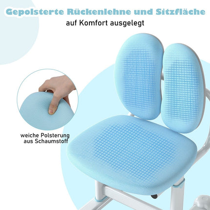 Children's Desk Chair, Adjustable Height, Ergonomic Backrest