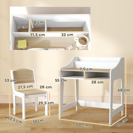 Children's Desk and Chair Set, Ergonomic, Ages 3-8