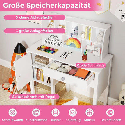 Children's Desk with Chair, Storage & Safety Features