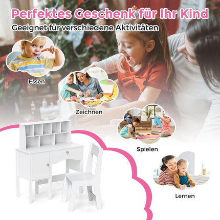 Children's Desk with Chair, Storage & Safety Features