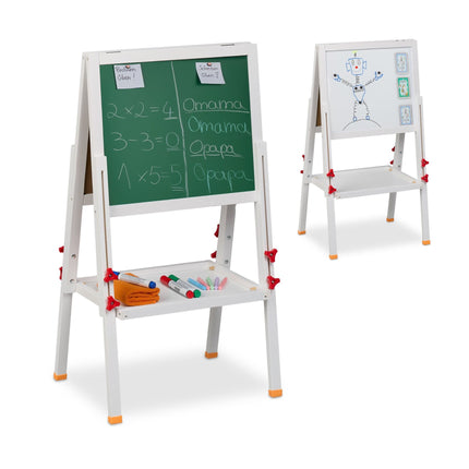 Children's Easel with Whiteboard & Chalkboard, Adjustable