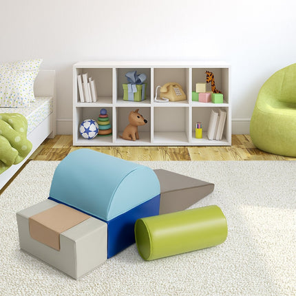 Children's Foam Building Blocks Set – 6 Pieces, Brown