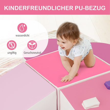 Children's Foam Climbing Blocks Set – 6 Pieces, Pink