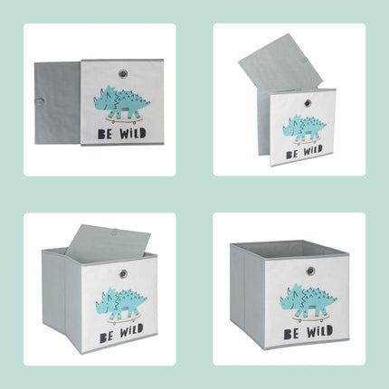 Children's Foldable Storage Boxes, 3-Pack, Dinosaur & Animal