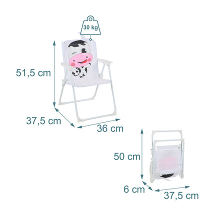 Children's Folding Camping Chair with Animal Design
