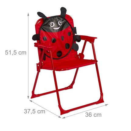 Children's Folding Camping Chair with Animal Motif