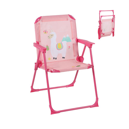 Children's Folding Camping Chair with Animal Motif