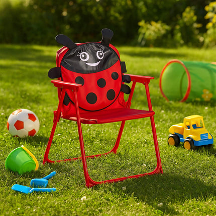 Children's Folding Camping Chair with Animal Motif