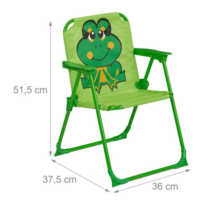 Children's Folding Camping Chair with Animal Motif